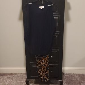 Michael Kors 2pc outfit black and gold